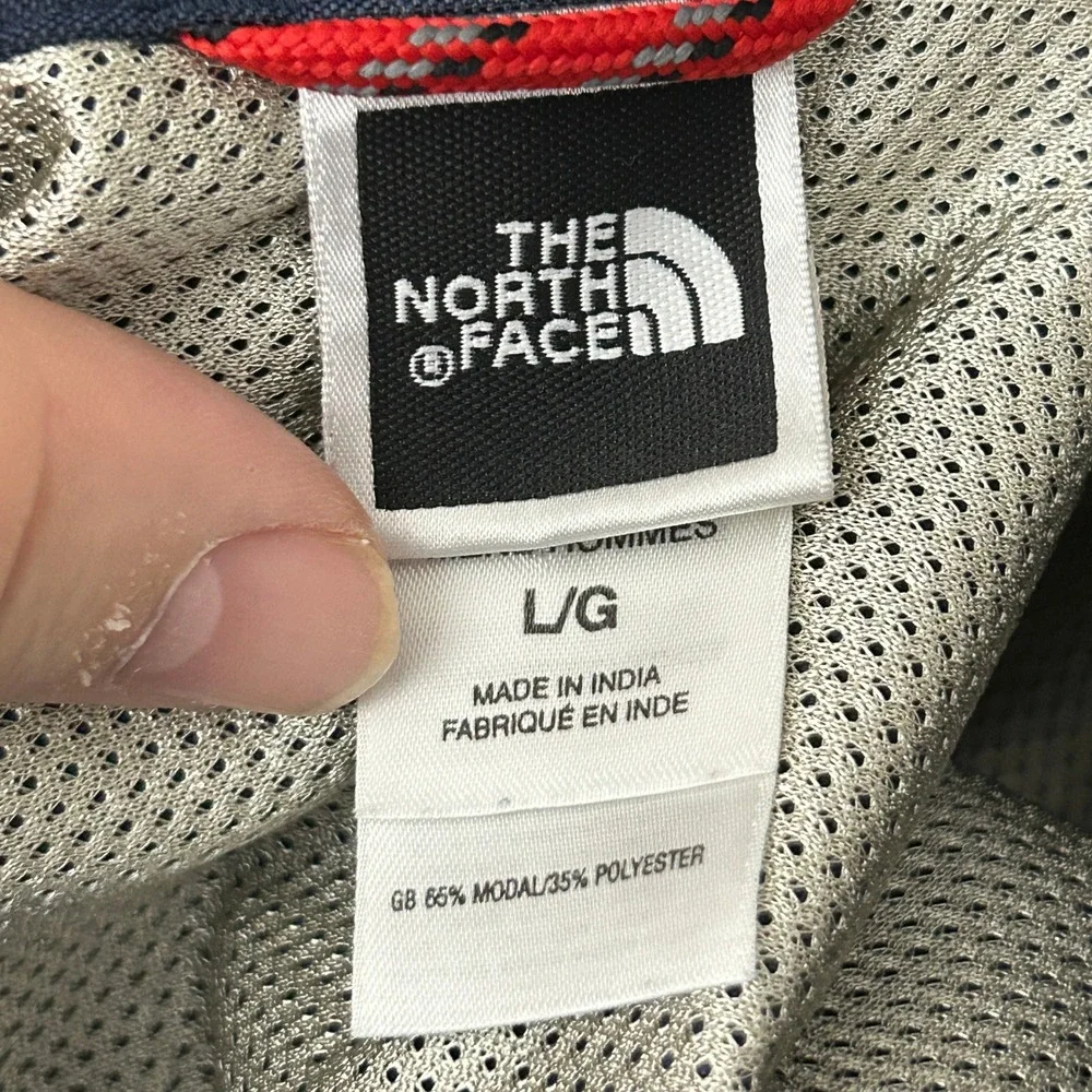 The North Face Mens Navy Blue Modal Blend Outdoor Shirt A412 Large Long Sleeve